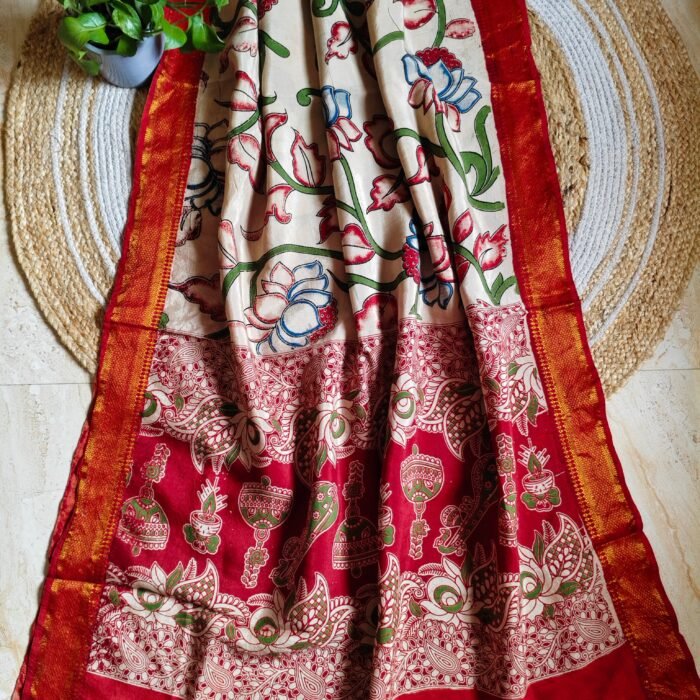 Kalamkari silk Dupatta